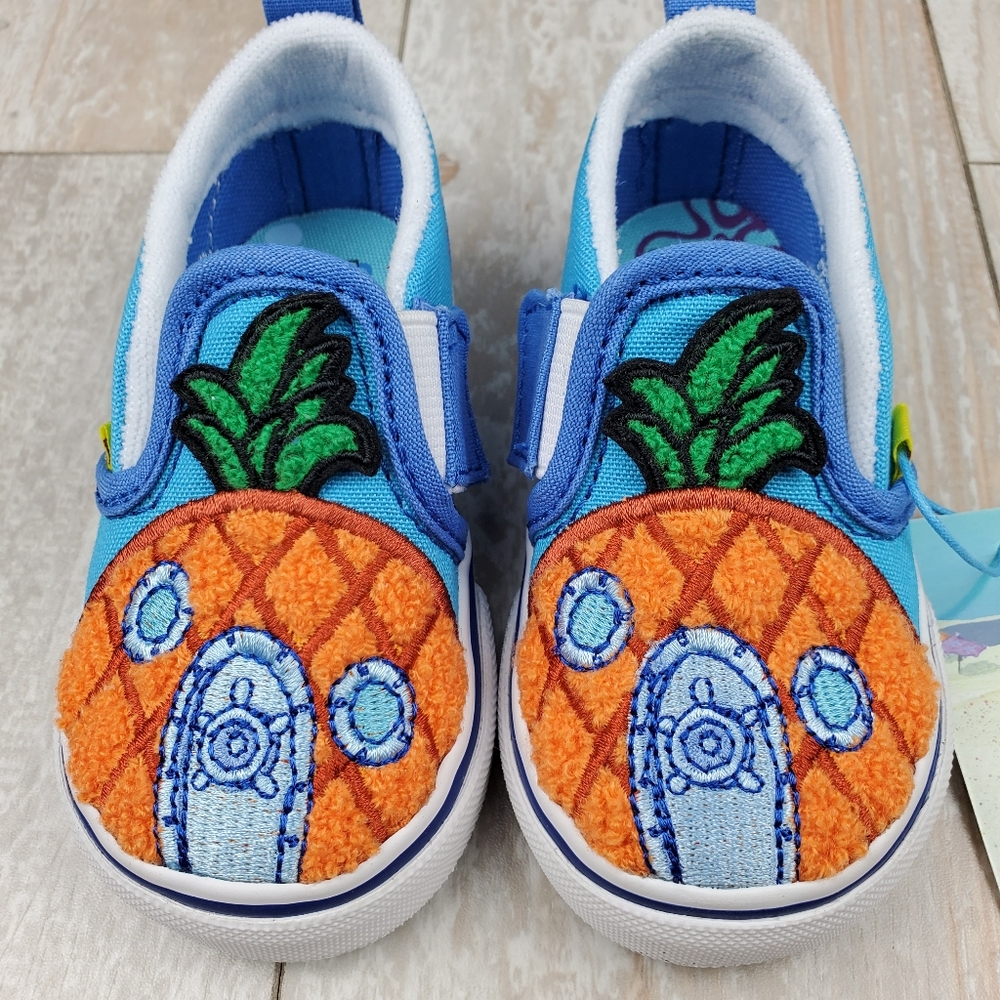 Vans X SpongeBob Slip On Velcro 124 Conch … - Picture 8 of 12